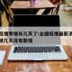 天津疫情零增长几天了:全国疫情最新消息天津连续几天没有新增