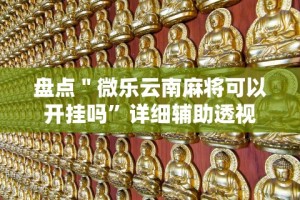 盘点＂微乐云南麻将可以开挂吗”详细辅助透视