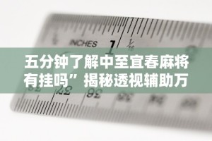 五分钟了解中至宜春麻将有挂吗”揭秘透视辅助万能挂用法