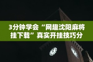 7分钟揭秘＂椰岛常胜麻将怎么样(详细透视开挂教程)