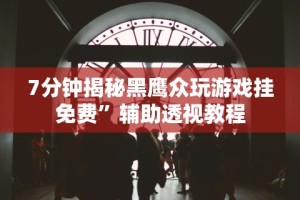 7分钟揭秘黑鹰众玩游戏挂免费”辅助透视教程