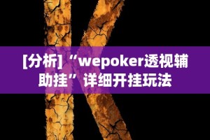 [分析]“wepoker透视辅助挂”详细开挂玩法