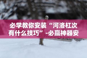 必学教你安装“河洛杠次有什么技巧”-必赢神器安装