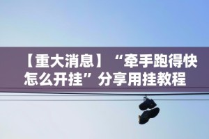 【重大消息】“牵手跑得快怎么开挂”分享用挂教程