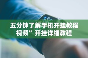 五分钟了解手机开挂教程视频”开挂详细教程