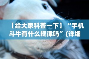 【给大家科普一下】“手机斗牛有什么规律吗”(详细透视教程)-知乎