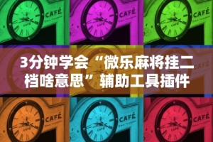 3分钟学会“微乐麻将挂二档啥意思”辅助工具插件,揭秘技巧开挂