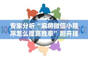 专家分析“麻将微信小程序怎么提高胜率”附开挂脚本详细教程