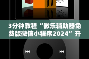 3分钟教程“微乐辅助器免费版微信小程序2024”开挂辅助详细步骤