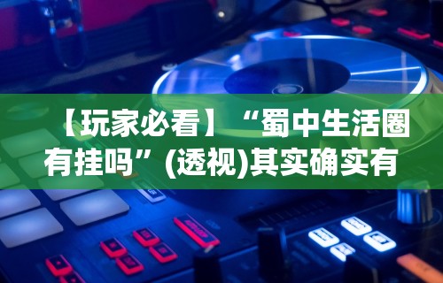 【玩家必看】“蜀中生活圈有挂吗”(透视)其实确实有挂