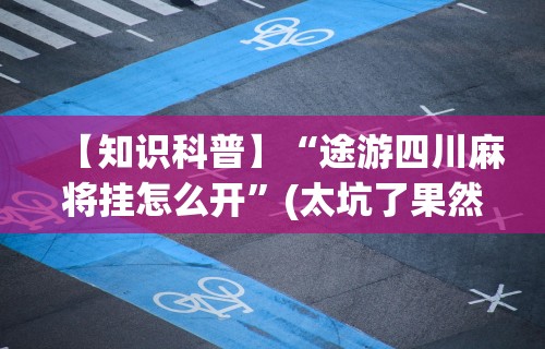 【知识科普】“途游四川麻将挂怎么开”(太坑了果然有挂)