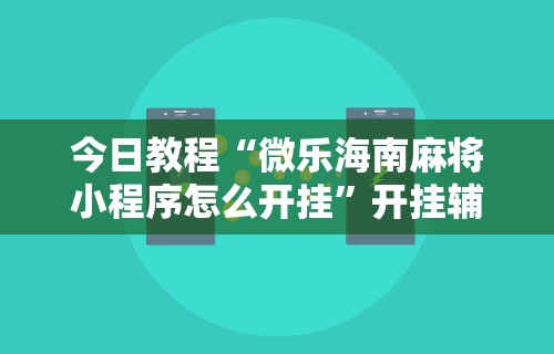 今日教程“微乐海南麻将小程序怎么开挂”开挂辅助详细步骤