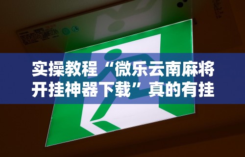 实操教程“微乐云南麻将开挂神器下载”真的有挂