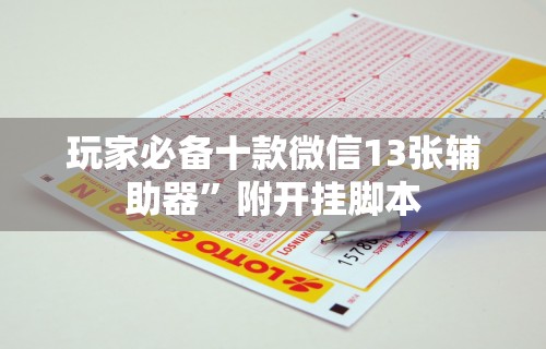 玩家必备十款微信13张辅助器”附开挂脚本