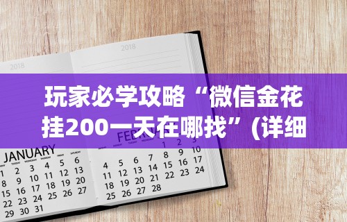 玩家必学攻略“微信金花挂200一天在哪找”(详细辅助脚本)