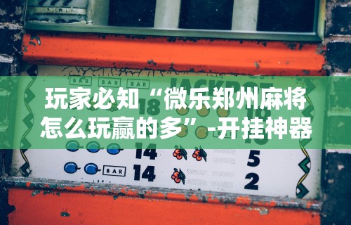 玩家必知“微乐郑州麻将怎么玩赢的多”-开挂神器-包教包会