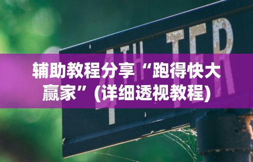 辅助教程分享“跑得快大赢家”(详细透视教程)