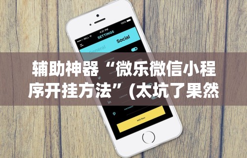 辅助神器“微乐微信小程序开挂方法	”(太坑了果然有挂)