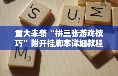 重大来袭“拼三张游戏技巧”附开挂脚本详细教程