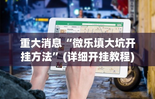重大消息“微乐填大坑开挂方法”(详细开挂教程)