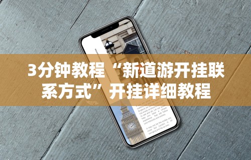 3分钟教程“新道游开挂联系方式”开挂详细教程