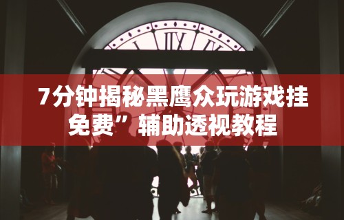 7分钟揭秘黑鹰众玩游戏挂免费”辅助透视教程