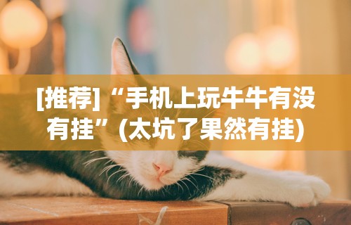 [推荐]“手机上玩牛牛有没有挂”(太坑了果然有挂)