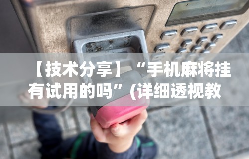 【技术分享】“手机麻将挂有试用的吗”(详细透视教程)