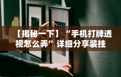 【揭秘一下】“手机打牌透视怎么弄”详细分享装挂步骤