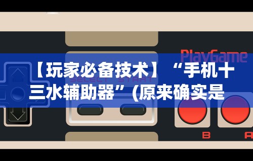 【玩家必备技术】“手机十三水辅助器”(原来确实是有插件)