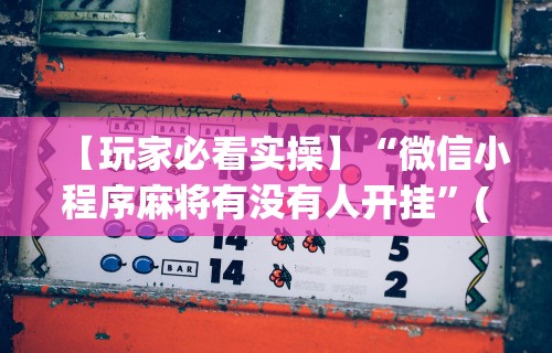 【玩家必看实操】“微信小程序麻将有没有人开挂	”(助赢详细开挂教程)