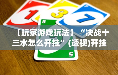 【玩家游戏玩法】“决战十三水怎么开挂	”(透视)开挂详细教程