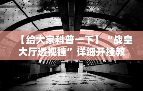 【给大家科普一下】“战皇大厅透视挂	”详细开挂教程