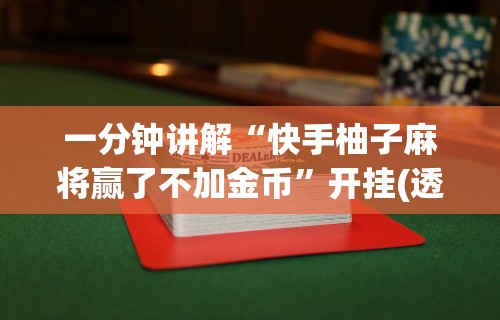 一分钟讲解“快手柚子麻将赢了不加金币”开挂(透视)辅助教程