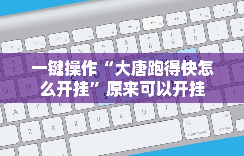 一键操作“大唐跑得快怎么开挂”原来可以开挂