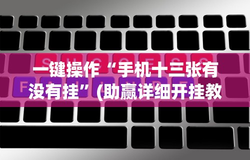 一键操作“手机十三张有没有挂”(助赢详细开挂教程)