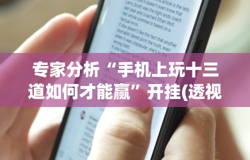 专家分析“手机上玩十三道如何才能赢”开挂(透视)辅助教程