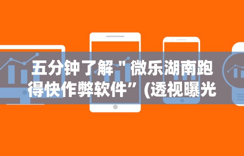 五分钟了解＂微乐湖南跑得快作弊软件”(透视曝光猫腻)