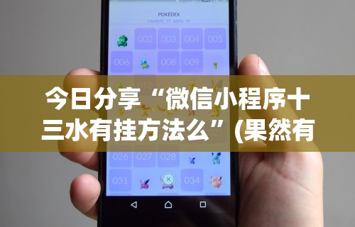 今日分享“微信小程序十三水有挂方法么”(果然有透视挂)