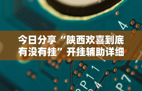 今日分享“陕西欢喜到底有没有挂	”开挂辅助详细步骤