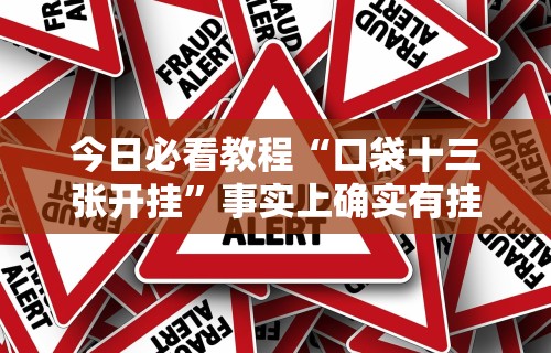 今日必看教程“口袋十三张开挂”事实上确实有挂