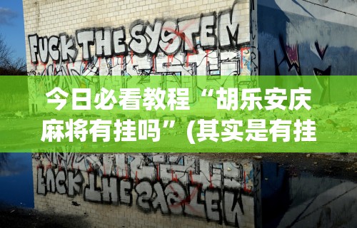 今日必看教程“胡乐安庆麻将有挂吗”(其实是有挂)