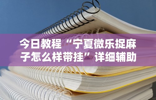 今日教程“宁夏微乐捉麻子怎么样带挂”详细辅助透视