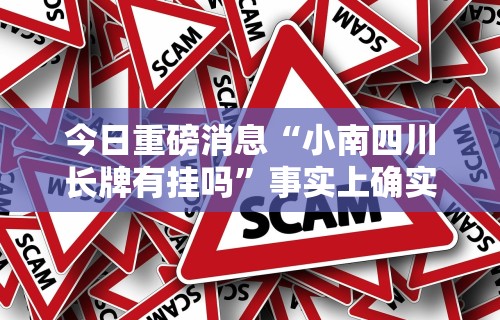 今日重磅消息“小南四川长牌有挂吗	”事实上确实有挂