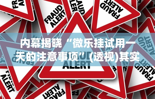 内幕揭晓“微乐挂试用一天的注意事项	”(透视)其实确实有挂