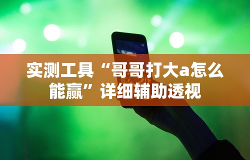 实测工具“哥哥打大a怎么能赢	”详细辅助透视