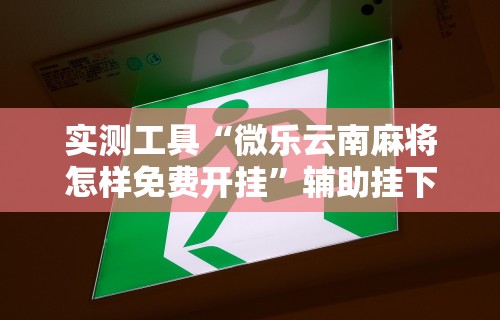 实测工具“微乐云南麻将怎样免费开挂”辅助挂下载