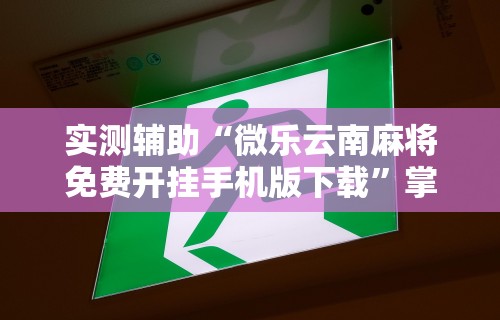 实测辅助“微乐云南麻将免费开挂手机版下载”掌握辅助功能必胜规则