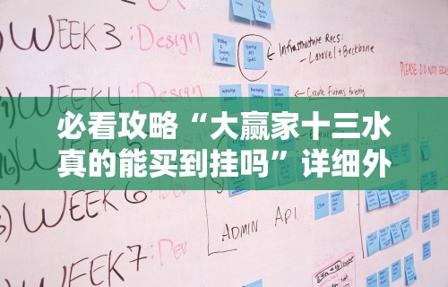 必看攻略“大赢家十三水真的能买到挂吗”详细外挂辅助详细教程