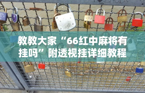 教教大家“66红中麻将有挂吗”附透视挂详细教程
